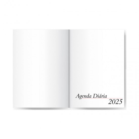 Agenda Diária 2025 Croco Reta 14,5x20cm Personalizada