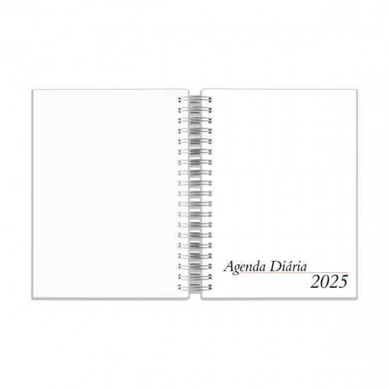 Agenda Diária 2025 Lisa Wire-o 14,5x20cm Promocional