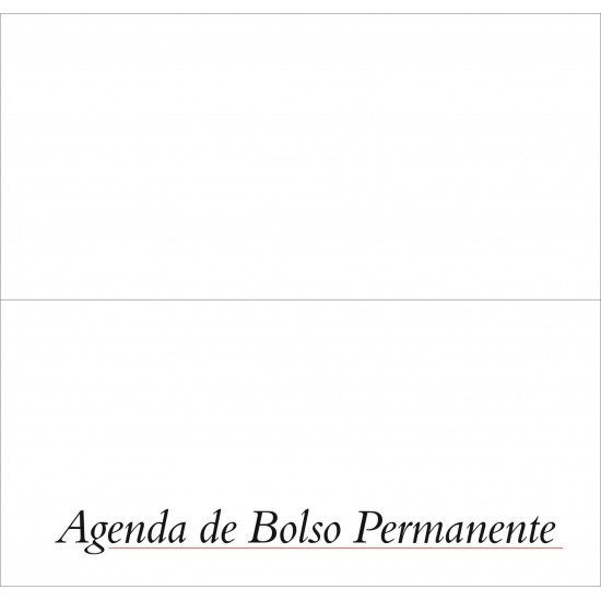 Agenda de Bolso Permanente 8,5x16,5cm Promocional