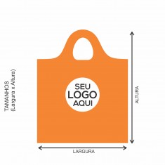 Sacola Plástica Alça Napoleão Personalizada 25x35cm x 0,14