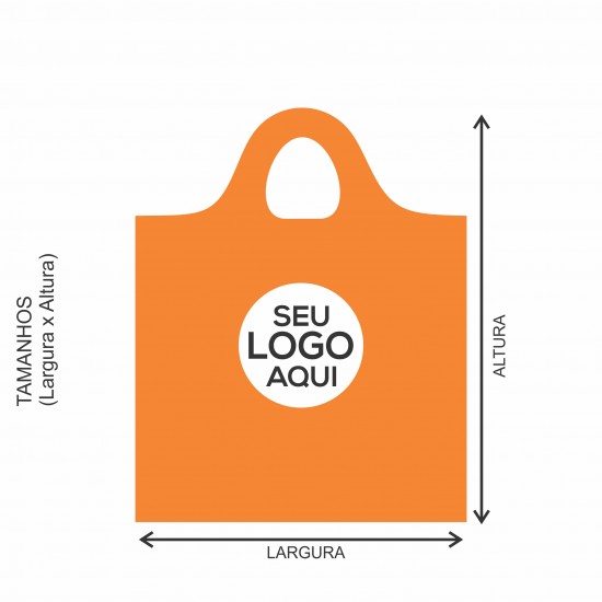 Sacola Plástica Alça Napoleão Personalizada 20x30cm x 0,10