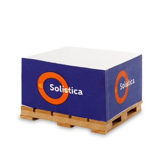 Bloco de Anotação com Pallet  9x9x5 cm Personalizado