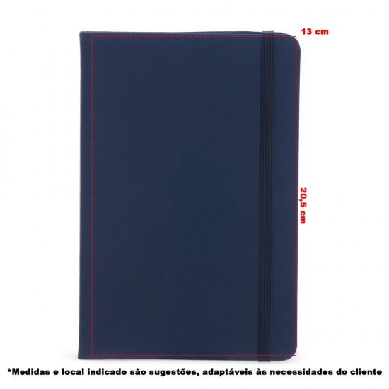 Caderneta Couro Sintético 21x14cm Personalizada 14917P