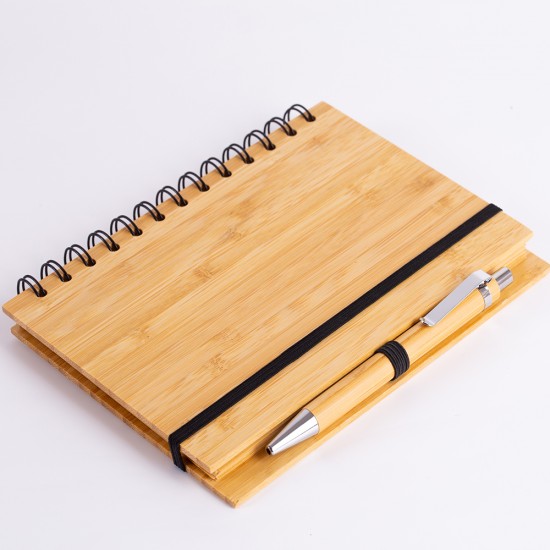 Caderno e Caneta Ecológica Personalizada CAD390