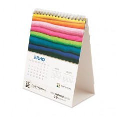 Calendário de Mesa 13,5x16cm (7 folhas) Personalizado