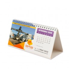 Calendário de Mesa 20x10cm (6 folhas) Personalizado