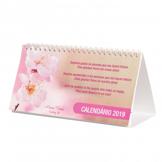 Calendário de Mesa 20x10cm (7 folhas) Personalizado