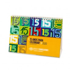 Calendário de Mesa 20x14cm (8 folhas) Personalizado