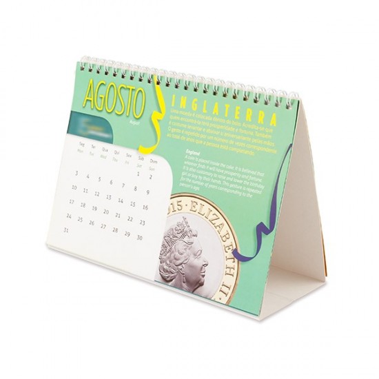 Calendário de Mesa 20x14cm (8 folhas) Personalizado