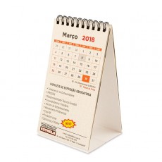 Calendário de Mesa Reciclado 9x16cm (15 folhas) Personalizado