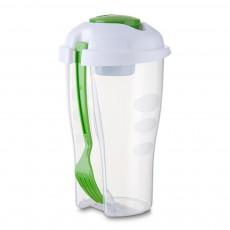 Copo Salada 850ml com Garfo e Suporte para Molho Personalizado 13719