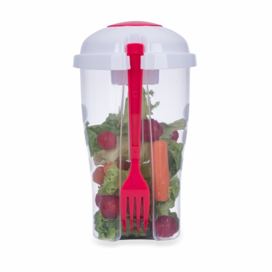 Copo Salada 850ml com Garfo e Suporte para Molho Personalizado 13719