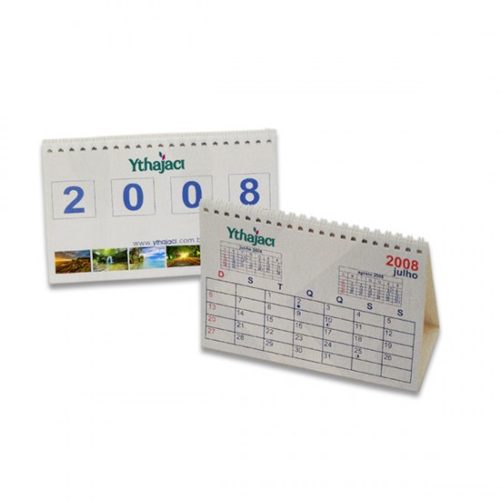 Calendário de Mesa 18x12cm (12 folhas) Personalizado