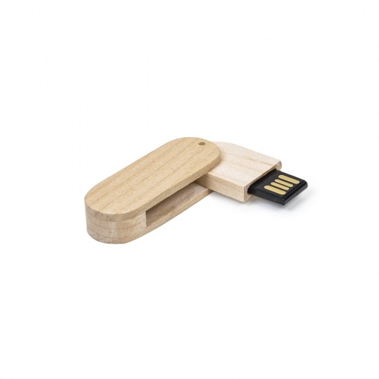 Pen Drive Bambu Giratório Personalizado 00033