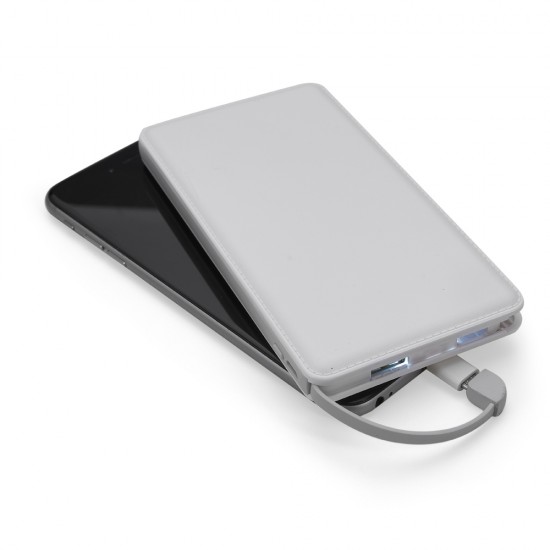 Power Bank Plástico Slim com Indicador Led Personalizado 02033