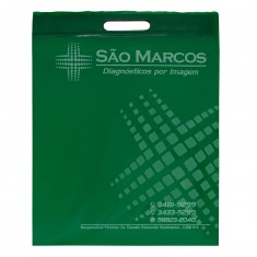 Sacola Plástica Alça Tala Trilho Personalizada 35x45cm x 0,13