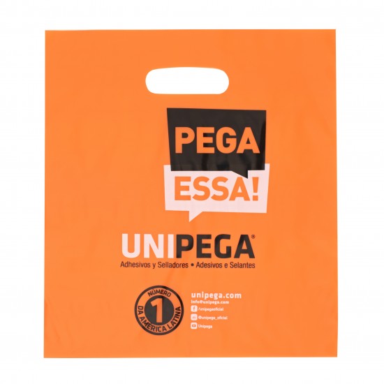 Sacola Plástica Alça Vazada Personalizada 32x35cm x 0,15 