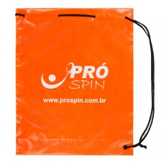 Sacola Plástica Tipo Mochila Laranja Personalizada 40x50cm x 0,15